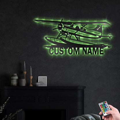 Custom Airplane Metal Wall Art With LED Lights