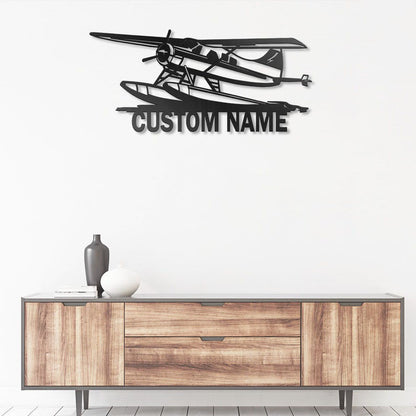 Custom Airplane Metal Wall Art With LED Lights