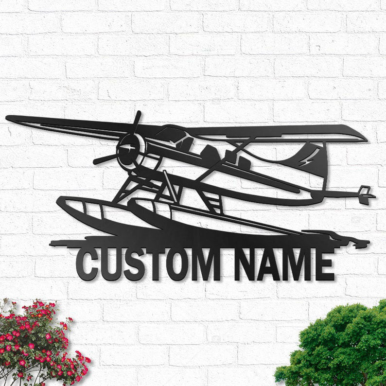 Custom Airplane Metal Wall Art With LED Lights