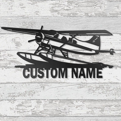 Custom Airplane Metal Wall Art With LED Lights