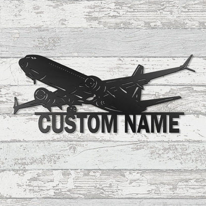 Custom Airplane Metal Wall Art With LED Lights