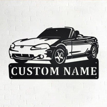 Custom Car Sports Metal Wall Art With LED Lights