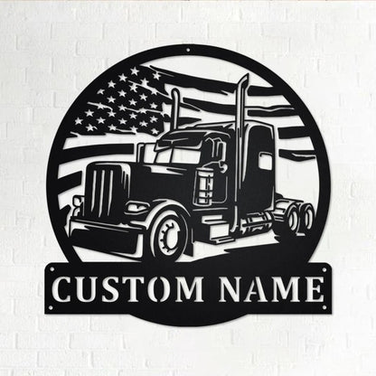 Personalized Truck Metal Wall Art With LED Lights