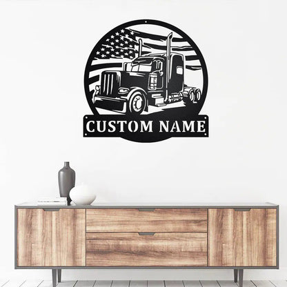 Personalized Truck Metal Wall Art With LED Lights